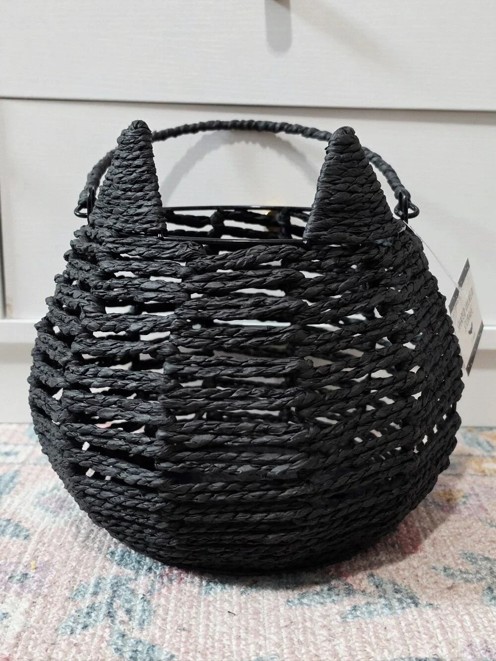 Target Bullseye Playground Halloween 2026 Shaped Woven Storage - Black Cat
